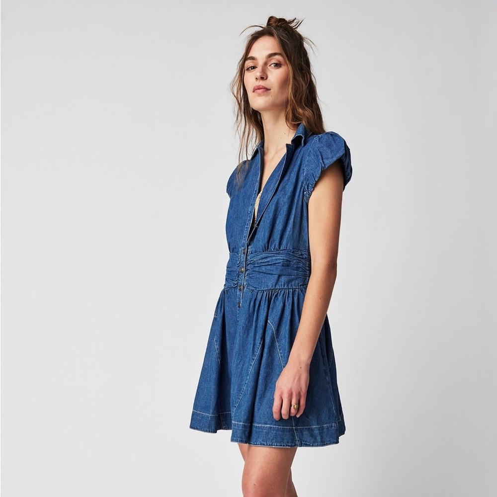 free people chester denim dress